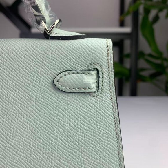 Kelly 19 Style Mini Genuine Leather Top Handle Bag - Picture 10 of 12